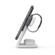 Crong MagSpot Pivot Stand 3 in 1 Wireless Charger MagSafe  iPhone/ AirPods/ Apple Watch - 75W - Snow White