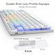 Redragon K621 Horus TKL Wireless RGB Mechanical Keyboard Low Profile  - White (US)