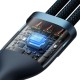 Baseus Flash Series II 2 to 3 Charging Cable U+C to M+L+C 100W 1.2m Blue