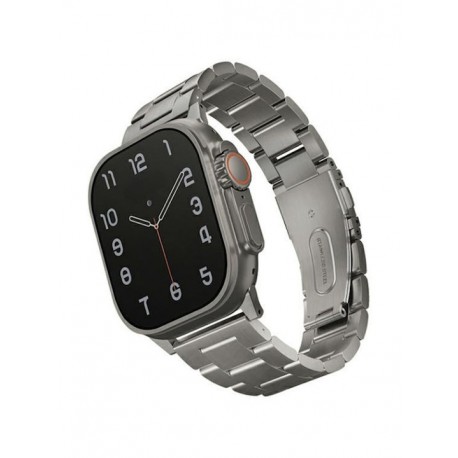 UNIQ Strap Osta Apple Watch 42/44/45/ 49mm Series 1/2/3/4/5/6/7/8/SE/SE2/Ultra Stainless Steel - titanium silver