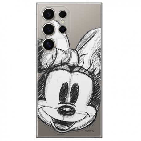 Disney Case Samsung Galaxy S24 Ultra Minnie Partial Print Sketch Transparent