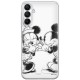 Disney Case Samsung Galaxy A15 4G/5G Mickey and Minnie Full Print Secret White