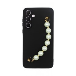Vivid Silicone Case Pearl Chain Samsung Galaxy A35 5G Black