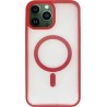 Vivid Magsafe Silicone Case Apple iPhone 13 Pro Max Transparent/Red