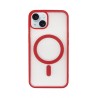 Vivid Magsafe Silicone Case Apple iPhone 15 Transparent/Red