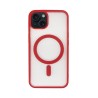 Vivid Magsafe Silicone Case Apple iPhone 15 Plus Transparent/Red
