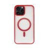Vivid Magsafe Silicone Case Apple iPhone 15 Pro Max Transparent/Red