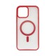 Vivid Magsafe Silicone Case Apple iPhone 15 Pro Max Transparent/Red
