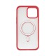 Vivid Magsafe Silicone Case Apple iPhone 15 Pro Max Transparent/Red