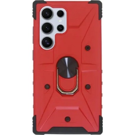Vivid Ring Rugged Armor Case Samsung Galaxy S24 Ultra Red