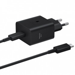 Samsung New Fast GaN Travel Charger 45W + Cable Type C To Type C Black