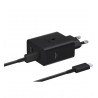 Samsung Fast GaN Travel Charger 50W Duo + Cable Type C To Type C Black