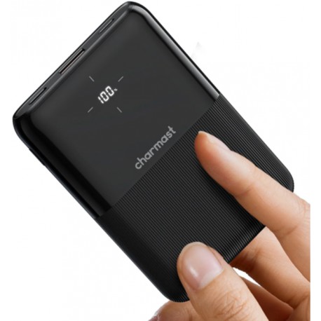 Charmast Powerbank Mini 10000mAh Lightning/Type-C/Micro USB PD 20W Black