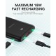 Charmast Powerbank Mini 10000mAh Lightning/Type-C/Micro USB PD 20W Black