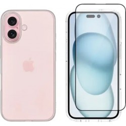 Vivid Set Gelly Case + Full Face Tempered Glass Apple iPhone 16 Plus Black