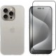Vivid Set Gelly Case + Full Face Tempered Glass Apple iPhone 16 Pro Max Black