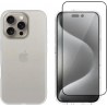 Vivid Set Gelly Case + Full Face Tempered Glass Apple iPhone 16 Pro Max Black