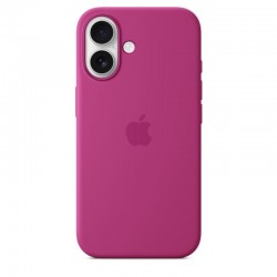 Apple iPhone 16 Plus Silicone Case with MagSafe Fuchsia