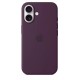 Apple iPhone 16 Silicone Case with MagSafe Plum