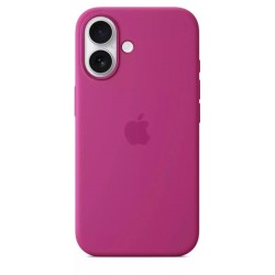 Apple iPhone 16 Silicone Case with MagSafe Fuchsia