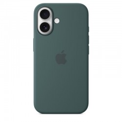 Apple iPhone 16 Silicone Case with MagSafe Lake Green