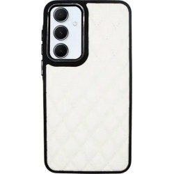 Vivid Diamond Shape PU Leather Case Samsung Galaxy A55 5G White