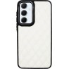 Vivid Diamond Shape PU Leather Case Samsung Galaxy A55 5G White