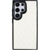 Vivid Diamond Shape PU Leather Case Samsung Galaxy S24 Ultra White