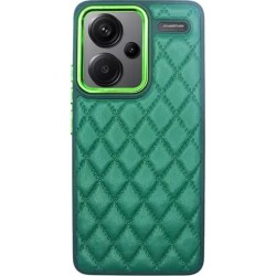 Vivid Diamond Shape PU Leather Case Redmi Note 13 Pro+ 5G Green