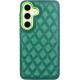 Vivid Diamond Shape PU Leather Case Samsung Galaxy S24 Green