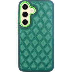Vivid Diamond Shape PU Leather Case Samsung Galaxy S24 Green
