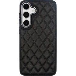 Vivid Diamond Shape PU Leather Case Samsung Galaxy S24+ Black