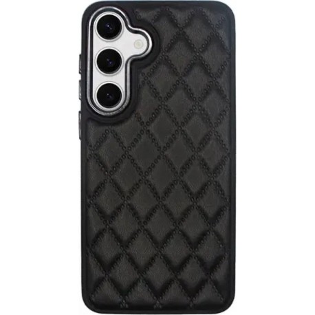 Vivid Diamond Shape PU Leather Case Samsung Galaxy S24+ Black