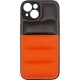 Vivid Puffer Back Cover Apple iPhone 15 Orange/Black