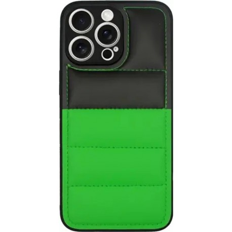 Vivid Puffer Back Cover Apple iPhone 15 Pro Max Green/Black
