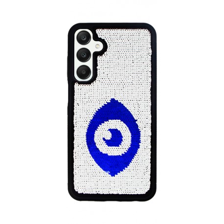 Vivid Sequin Case Samsung Galaxy A25 5G Silver/Blue
