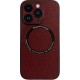 Vivid Magsafe Leather Case Apple iPhone 15 Pro Max Purple