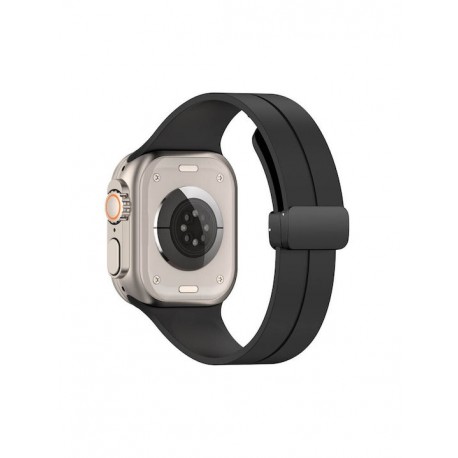 Techsuit Watchband (W011) Apple Watch 1/2/3/4/5/6/7/8/9/10/SE/SE 2/Ultra/Ultra 2 (42/44/45/46/49mm) - Black