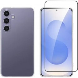 Vivid Set Gelly Case + Full Face Tempered Glass Samsung Galaxy S25+ Black