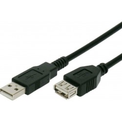 POWERTECH καλώδιο προέκτασης USB CAB-U012, 480Mbps, 3m, μαύρο