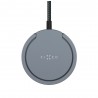 Fixed Magnetic Wireless Charger (FIXMPADP-GR) - Ring Holder, Universal, MagSafe, Qi2, 15W, USB-C, 1.2m Nylon Cable - Gray