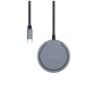 Fixed Magnetic Wireless Charger (FIXMPADP-GR) - Ring Holder, Universal, MagSafe, Qi2, 15W, USB-C, 1.2m Nylon Cable - Gray
