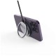 Fixed Magnetic Wireless Charger (FIXMPADP-GR) - Ring Holder, Universal, MagSafe, Qi2, 15W, USB-C, 1.2m Nylon Cable - Gray