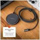 Fixed Magnetic Wireless Charger (FIXMPADP-GR) - Ring Holder, Universal, MagSafe, Qi2, 15W, USB-C, 1.2m Nylon Cable - Gray