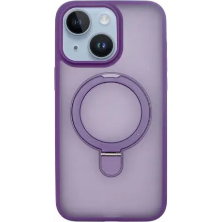 Vivid Magsafe Ring Stand PC Case Apple iPhone 15 Plus Purple