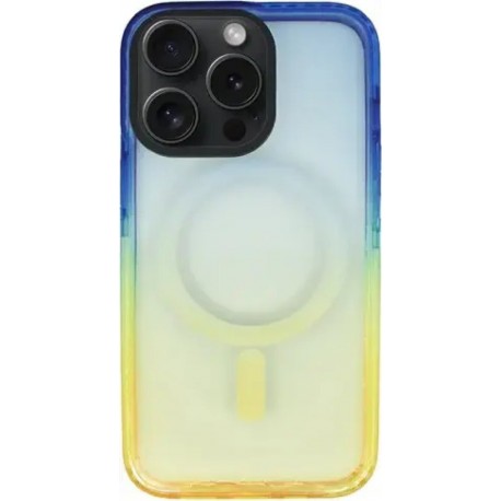 Vivid Magsafe Silicone Case Apple iPhone 15 Pro Blue/Orange