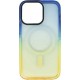 Vivid Magsafe Silicone Case Apple iPhone 15 Pro Blue/Orange