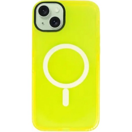Vivid Magsafe Silicone Case Apple iPhone 15 Plus Yellow