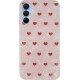 Vivid Heart Glitter Case Samsung Galaxy A15 4G/5G Clear/Red