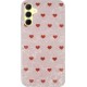 Vivid Heart Glitter Case Samsung Galaxy A55 5G Clear/Red